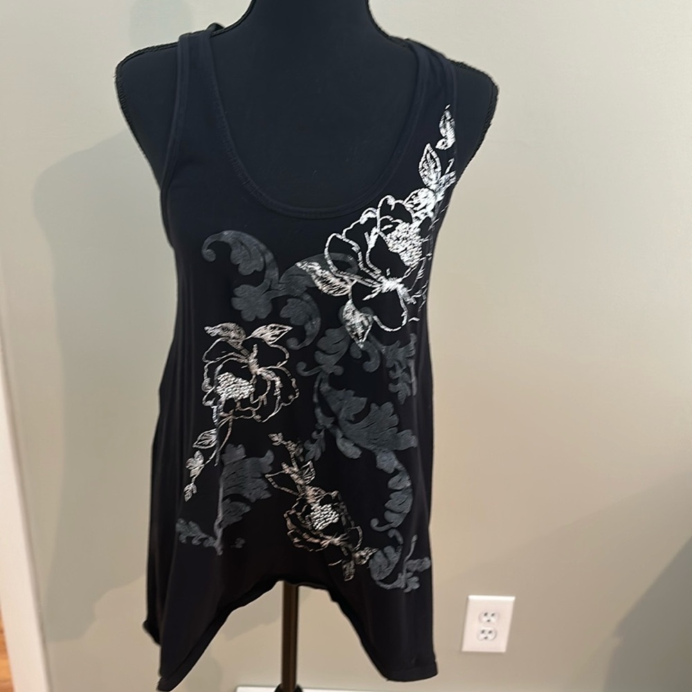 Express Black floral tank
